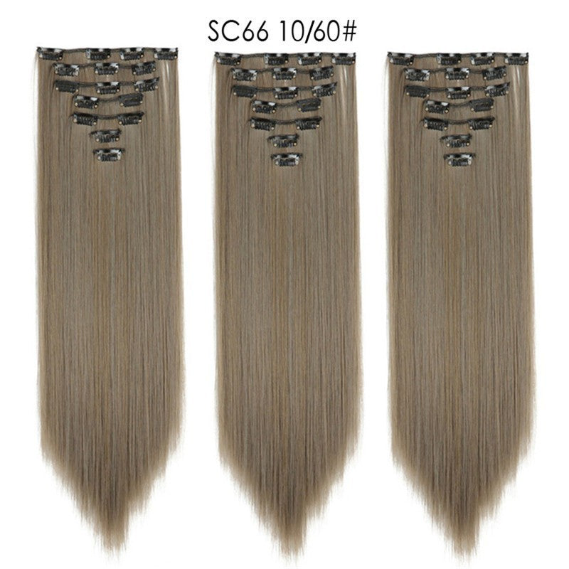 16 Card Seven-piece Hairpiece Clip Wig Beauty Chemical Fiber Wig Set Hair Extension