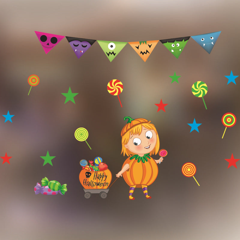 Halloween Decoration Kindergarten Stickers Glass Door