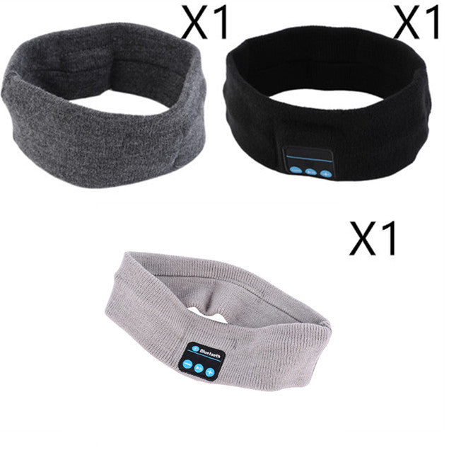 Bluetooth Headband Headphones – Sports Sweatband with Built-in Speakers & Mic