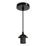 Light Pendant Fitting Ceiling Rose E27 Suspension Set Black Light Base UK