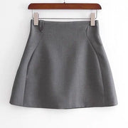 Women’s Gray High Elastic Hip Skirt – Slim Fit Urban Style Mini Skirt
