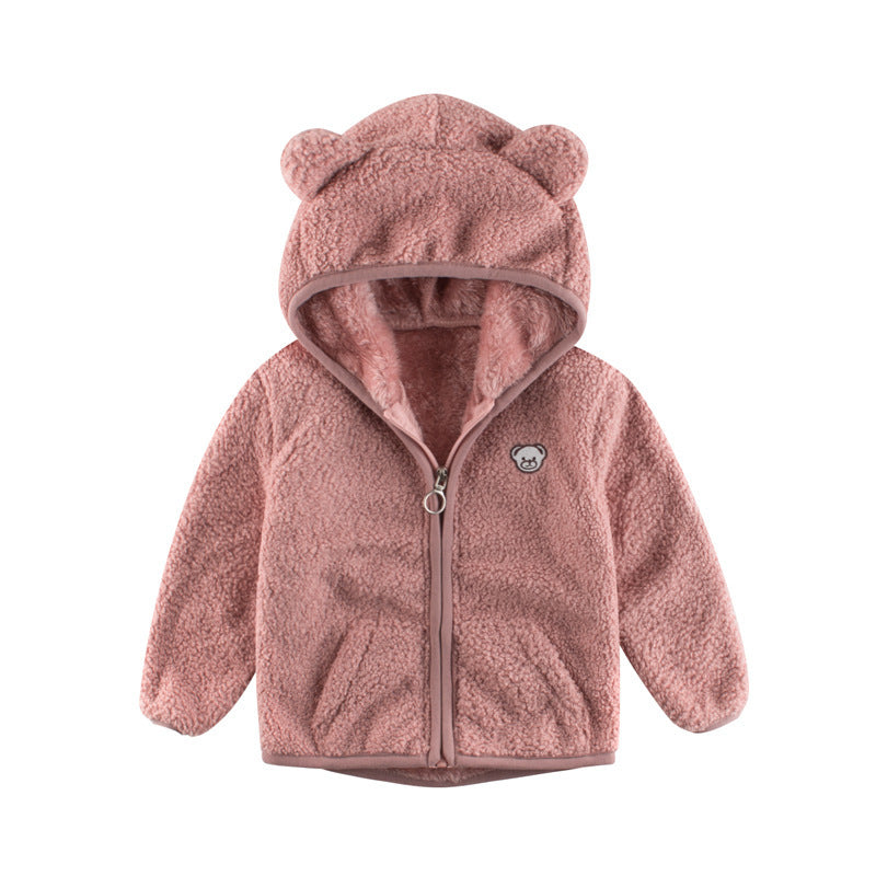 Korean Children's Coat Plus Cashmere Sweater Baby Clothes