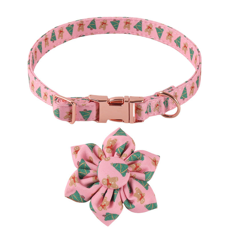Pet Supplies Design Christmas Series Bow SUNFLOWER Holiday Dog Collar