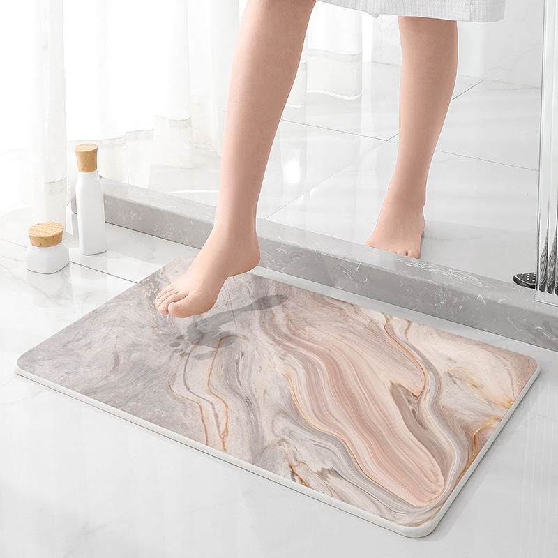 Marble Bathroom Floor Mats – Super Absorbent & Stylish