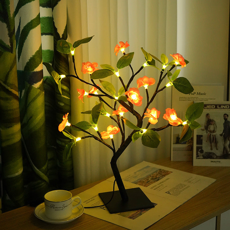 LED Peach Blossom Plum Tree Lamp Indoor Decorative