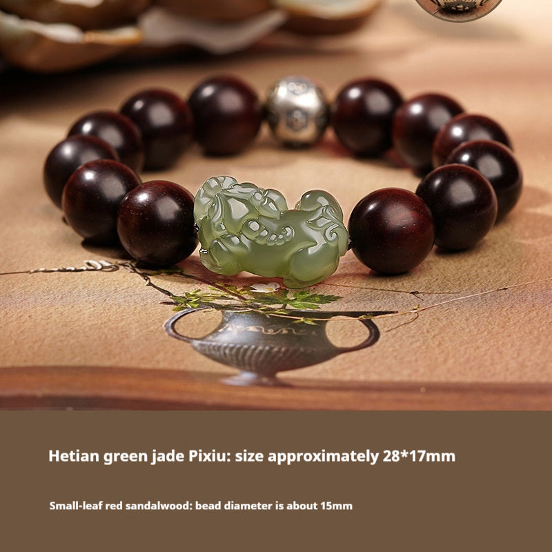 Hetian Jade Bracelet Black And Red Ropes Women