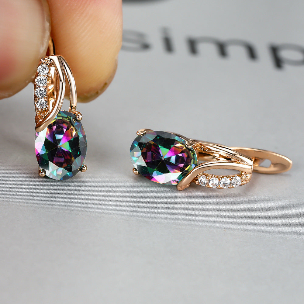 Champagne Gold Earrings Wedding Engagement