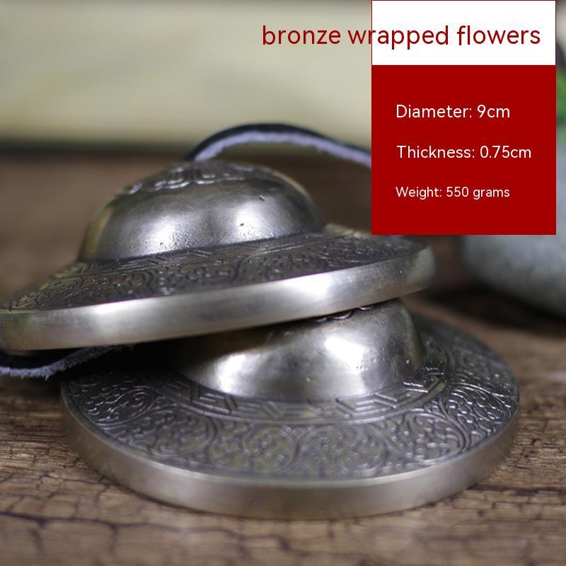 Nepal Percussion Instrument Tibetan Pure Copper Clip Bell Handmade Clip Bell Cymbals