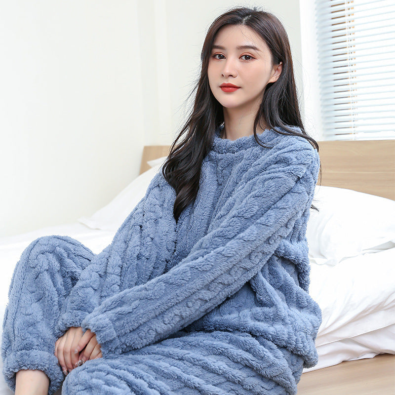 Womens Flannel Loungewear Set Fairy Style Relaxed Fit