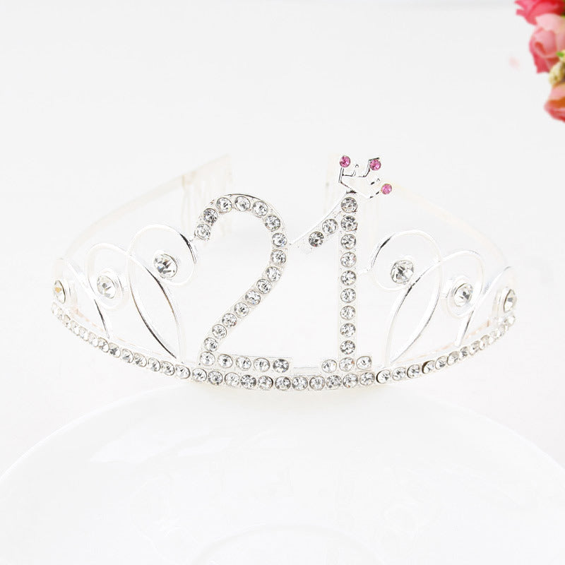 Creative Diamond Alphabet Headdress Birthday Hair Accessories
