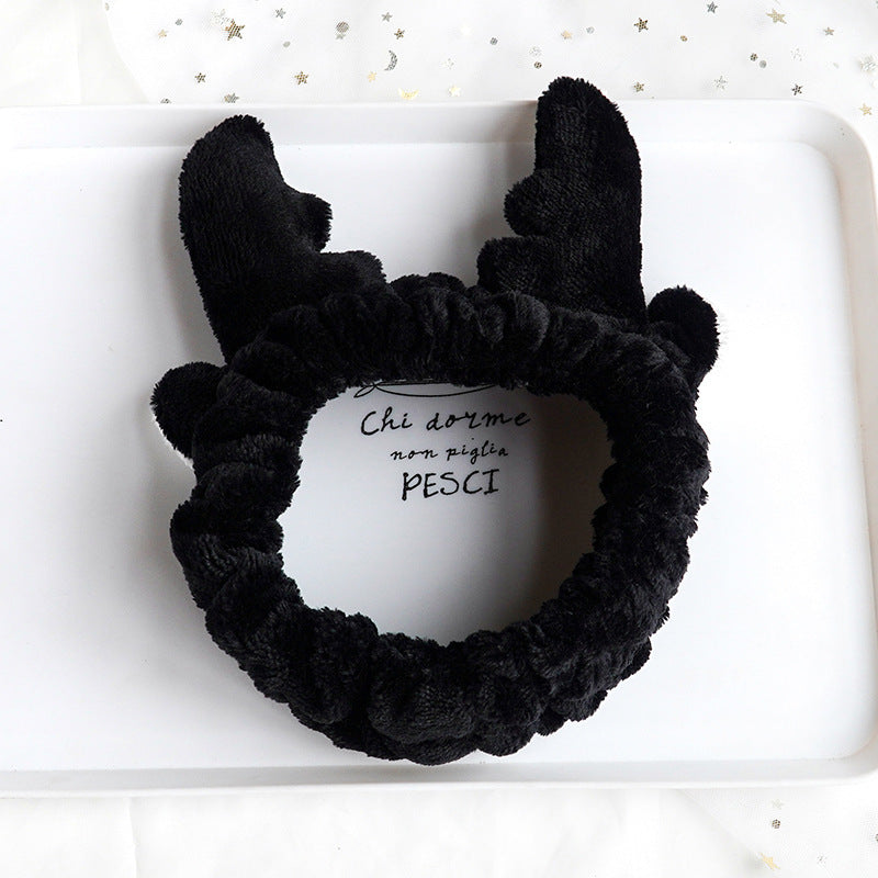 Cute Panda Ear Fleece Headband – Soft Makeup & Skincare Hair Wrap