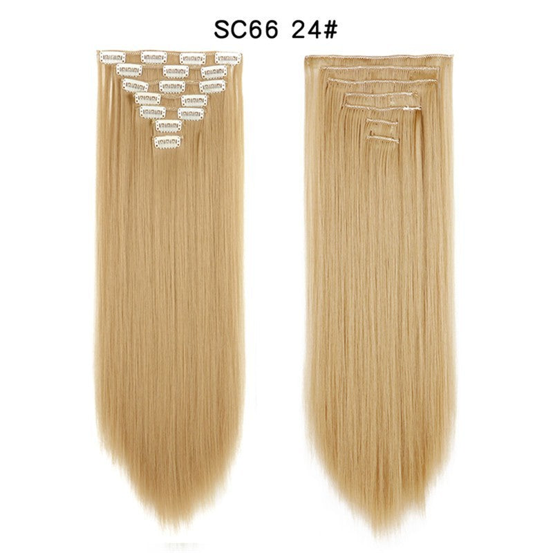 16 Card Seven-piece Hairpiece Clip Wig Beauty Chemical Fiber Wig Set Hair Extension