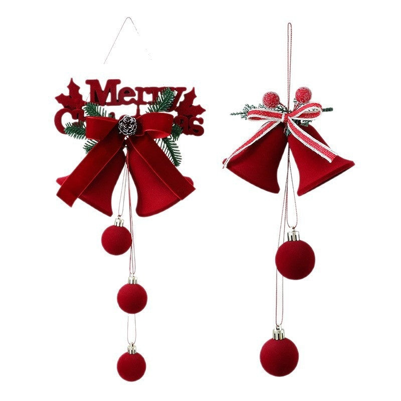 Jingling Bell Decorative Pendant Window Flocking Ornaments