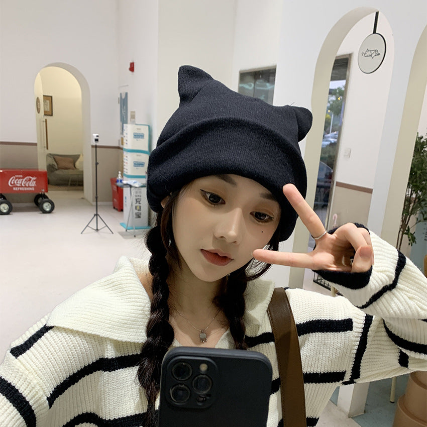 Women's Fashion Warm College Style Ear Hat