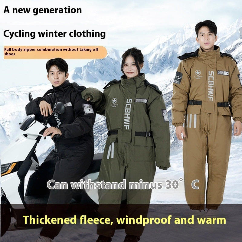 Unisex One Piece Winter Cycling Regular Oxford Cloth