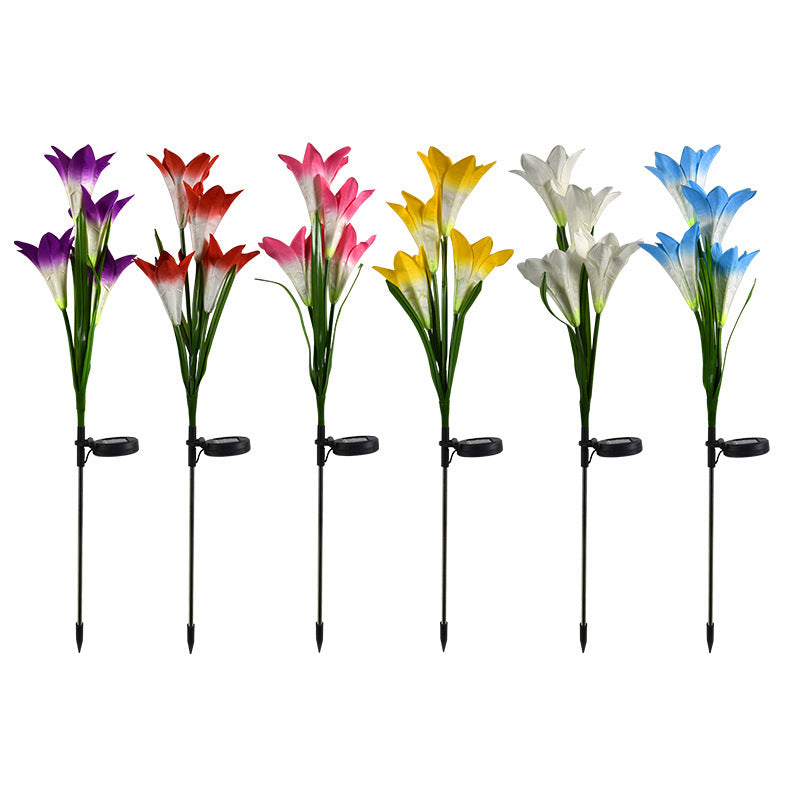 Solar Lily Festive Lantern Outdoor Villa Courtyard Garden