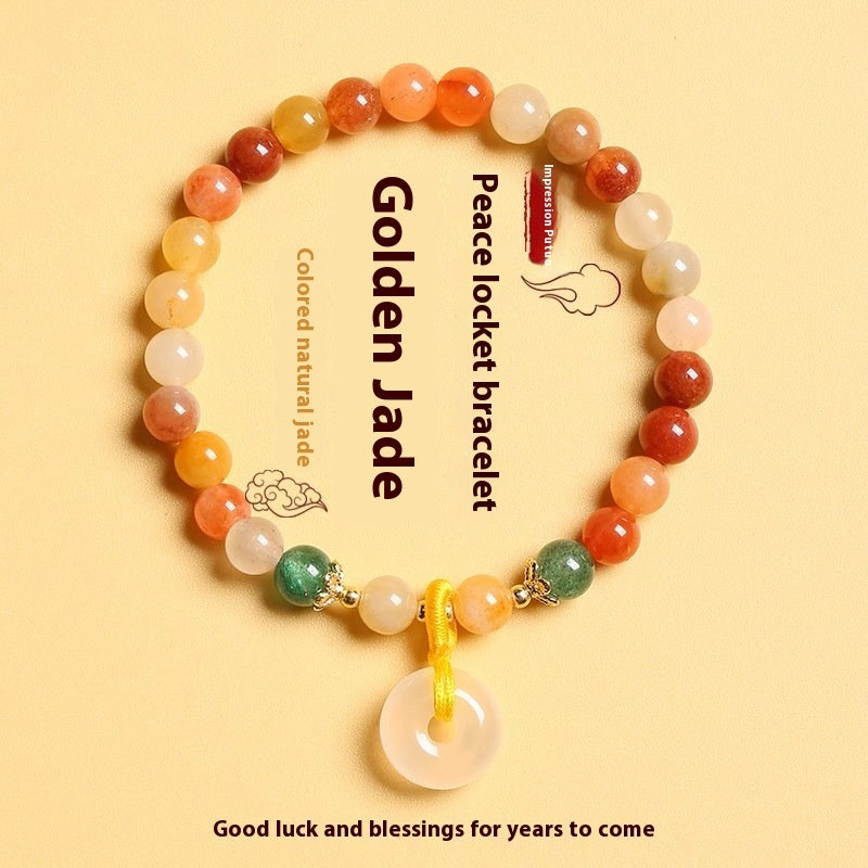 Natural Jinsi Jade Safety Buckle Bracelet