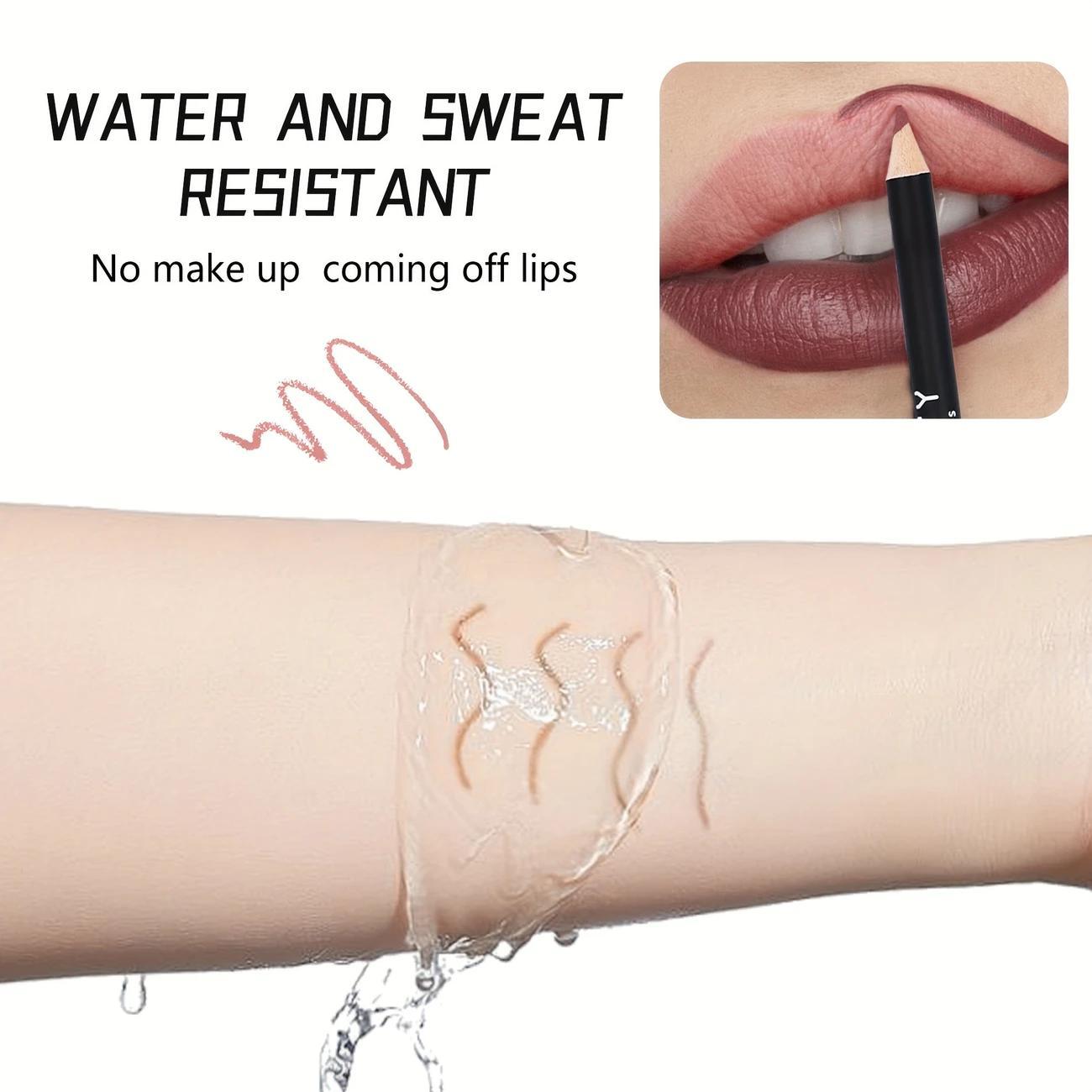 Private Label 12 Colors Smooth Waterproof Long-lasting Vegan Cruelty-free Non-stick Easy To Color Lip Liner Makeup