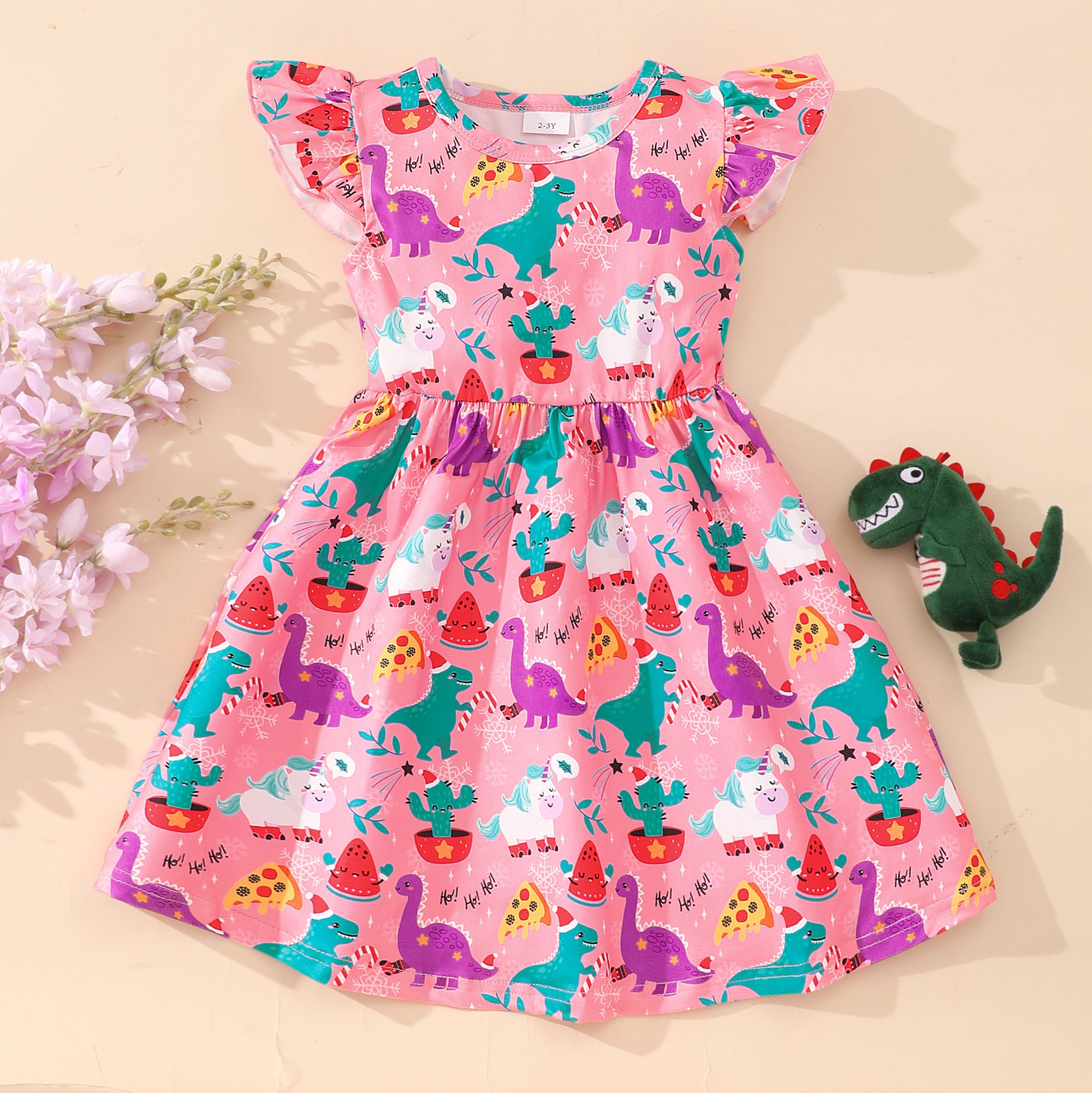 Girls' Summer Fashion Personalized Printing Dress