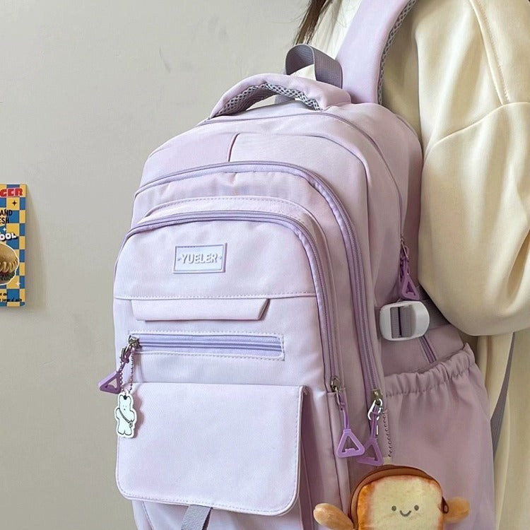 Unisex Minimalist Nylon Backpack Large Capacity Breathable