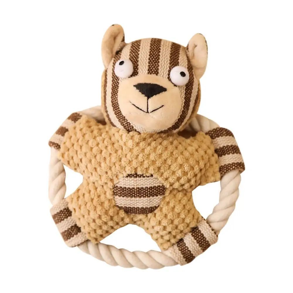 Durable Cotton Rope Knot Dog Toy for Teeth Cleaning and Bite-Resistant Training