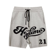 Men's Jacquard Letters Cotton Blend Shorts Casual Street