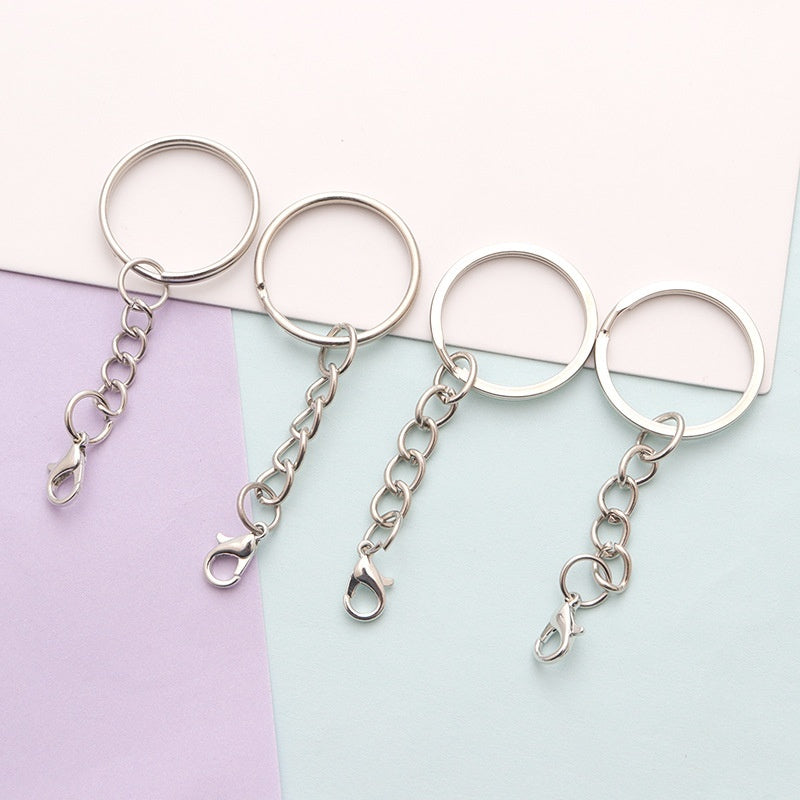 25 Key Ring With Chain Lobster Buckle Diy Ornament