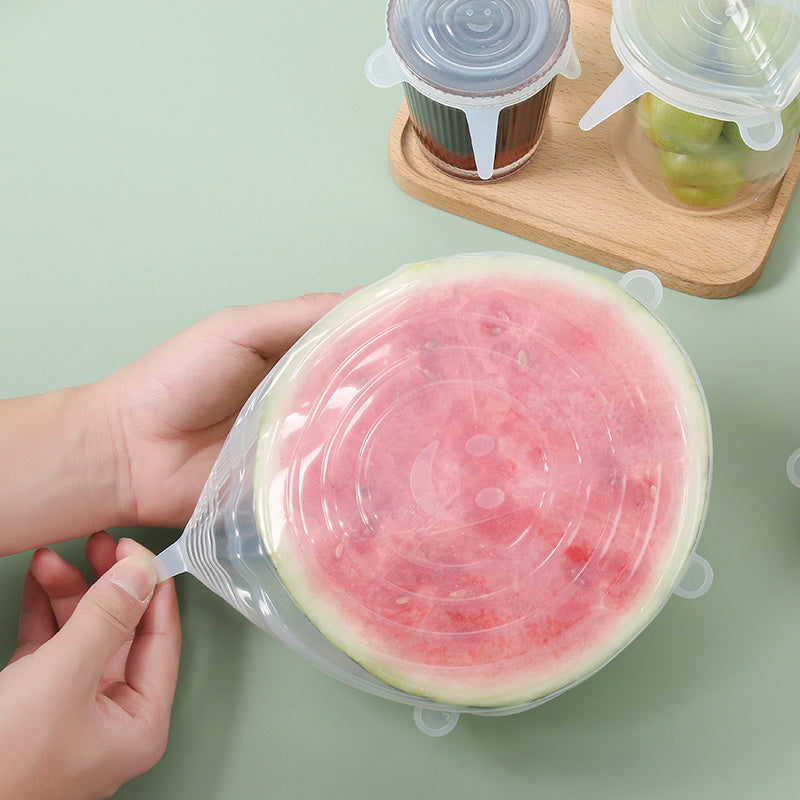 Silicone Stretch Lids 6Pcs Food Grade Microwave Safe Covers