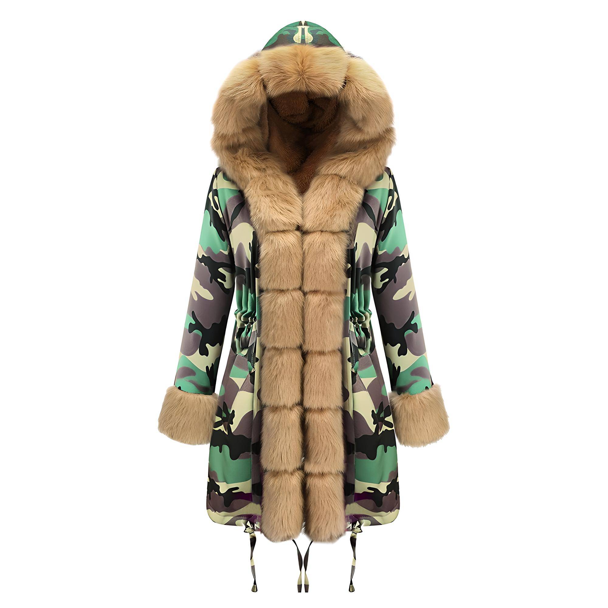 Color-Blocked Arctic Fur Parka – 25 Edition