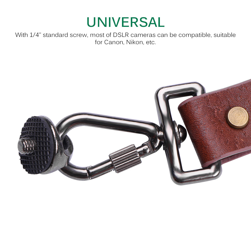 Genuine Leather Camera Shoulder Strap na Naaayos