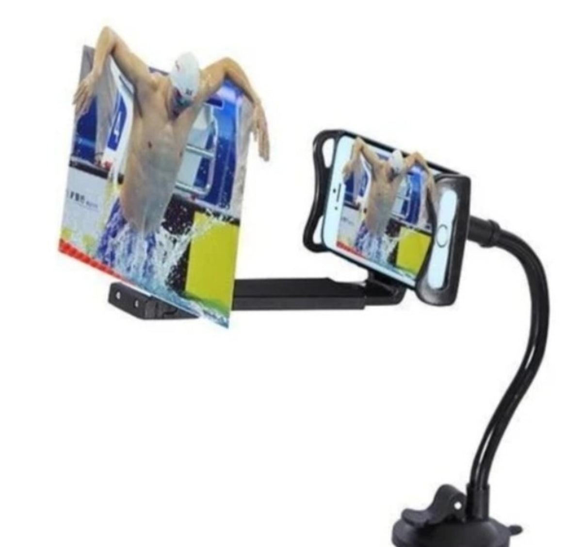 12" Mobile Phone HD Projection 3D Magnifier na may Stand 