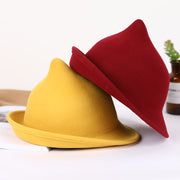 Fashion Personality Curling Wool Witch Hat – Trendy Winter Statement Headwear