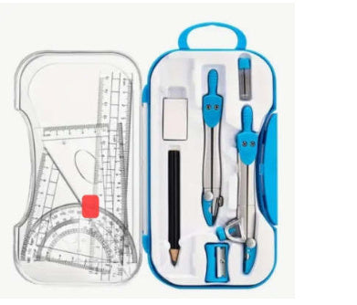 10-Piece Student Geometry Measuring Tool Set – Drawing & Exam Kit
