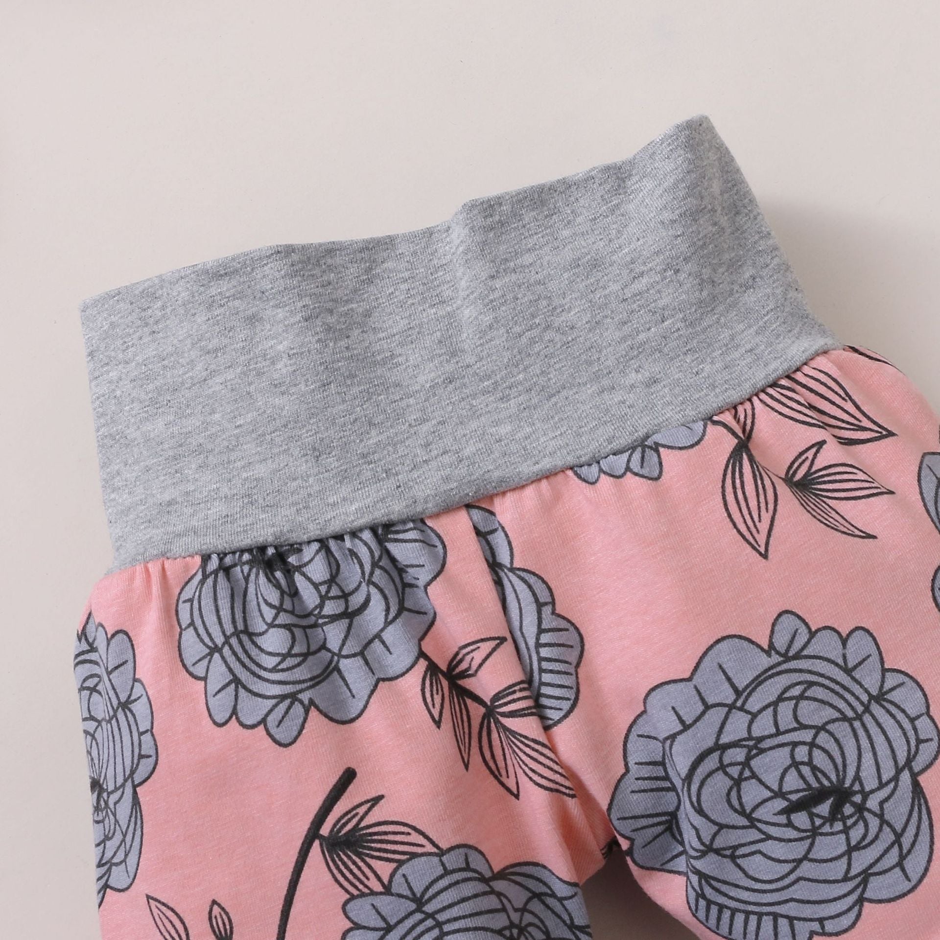 Ins Style Baby Clothing Four-piece Set With Floral Flying Sleeves