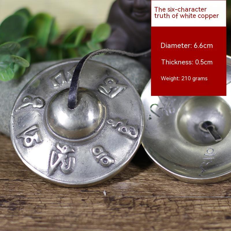 Nepal Percussion Instrument Tibetan Pure Copper Clip Bell Handmade Clip Bell Cymbals
