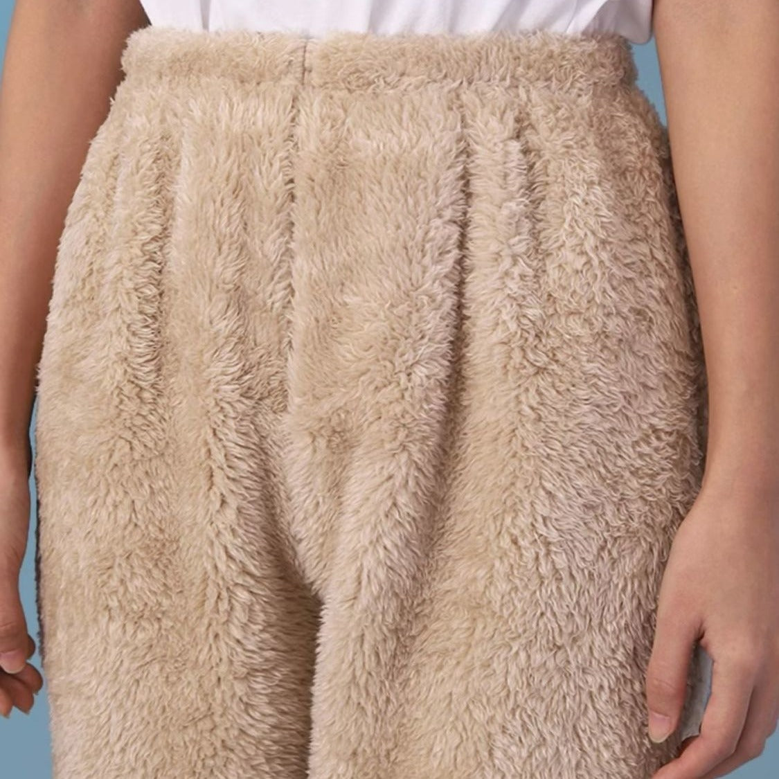 Women’s Winter Coral Fleece Leggings – Warm Pajama Pants with Ankle & Knee Guard for Home