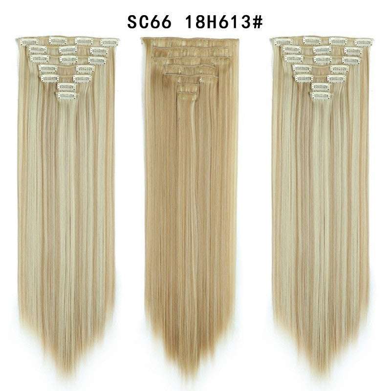 16 Card Seven-piece Hairpiece Clip Wig Beauty Chemical Fiber Wig Set Hair Extension