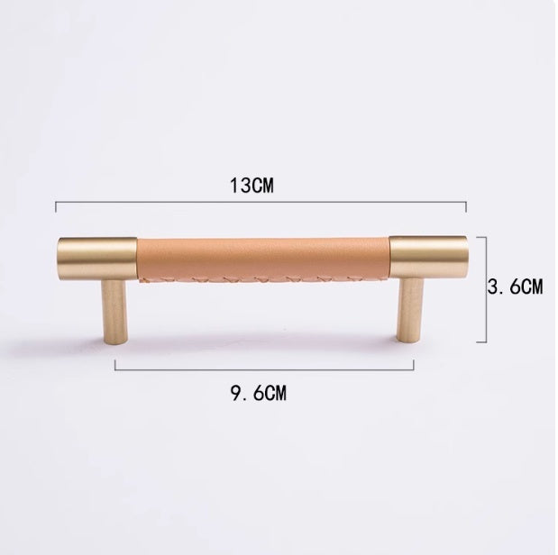 Brass Cowhide Furniture Cabinet Extended Door Handle