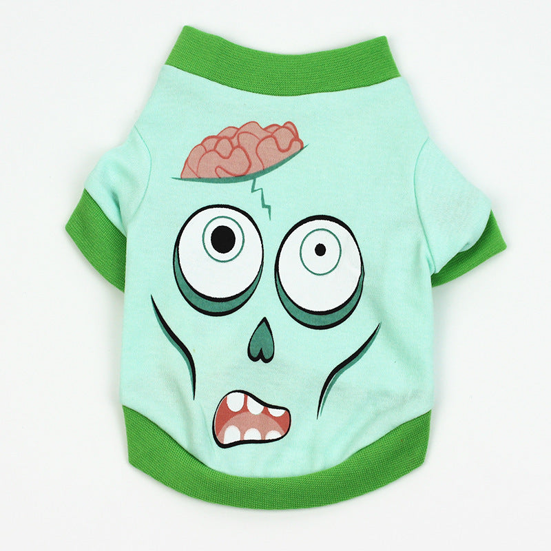 Cartoon Print Spring/Summer Dog T-Shirt – Teddy/Bichon Pet Costume