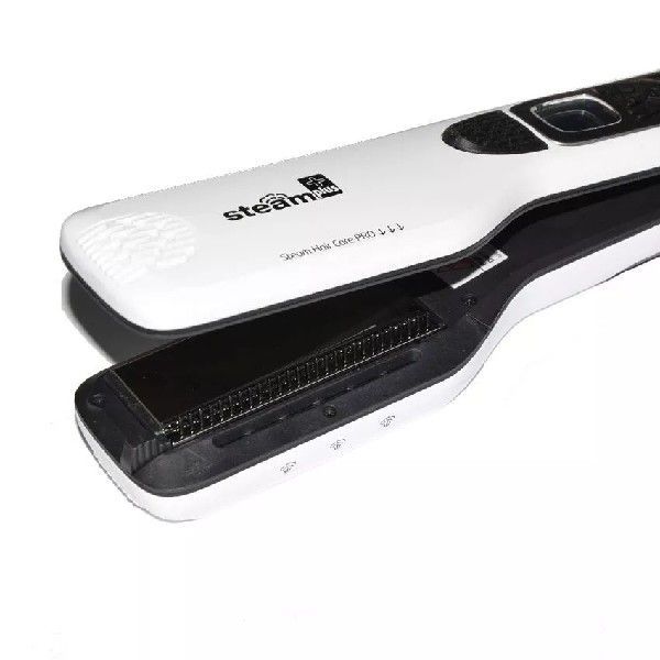 Steam Hair Straightener Brush – LCD Display Titanium Plate with 3D Comb Teeth