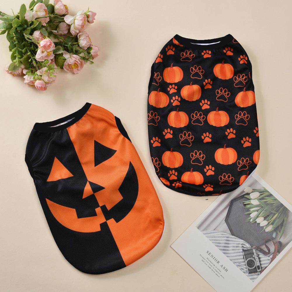 Halloween Pet Clothes – Dog and Cat Outfit for Spring, Summer, and Autumn Wear