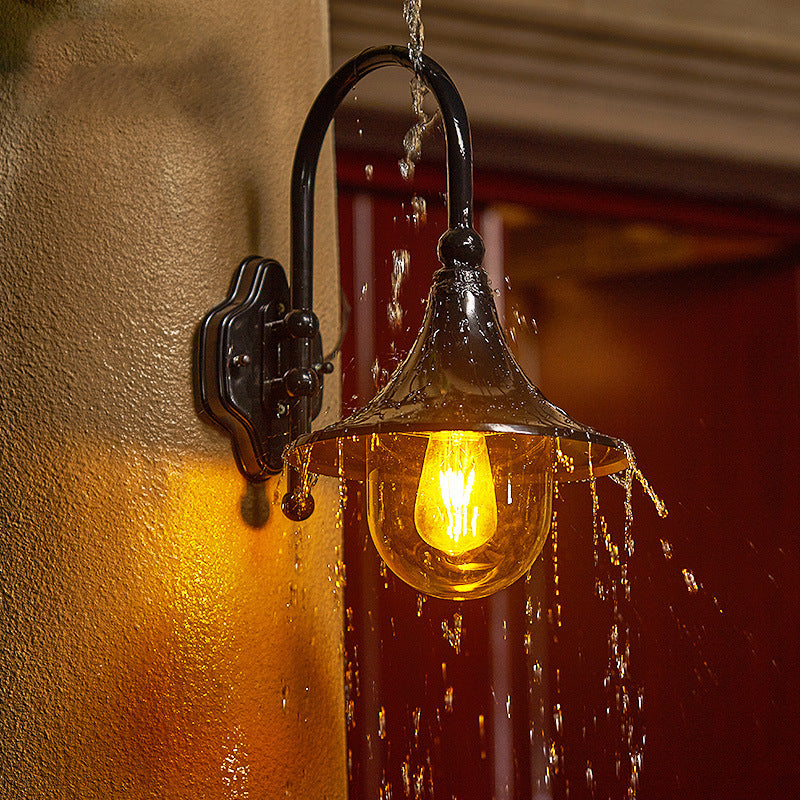 Outdoor Wall Lamp Horn Wall Lamp Outdoor Gate Lamp Stairs Pastoral Aluminum Balcony Exposed Table Lamp