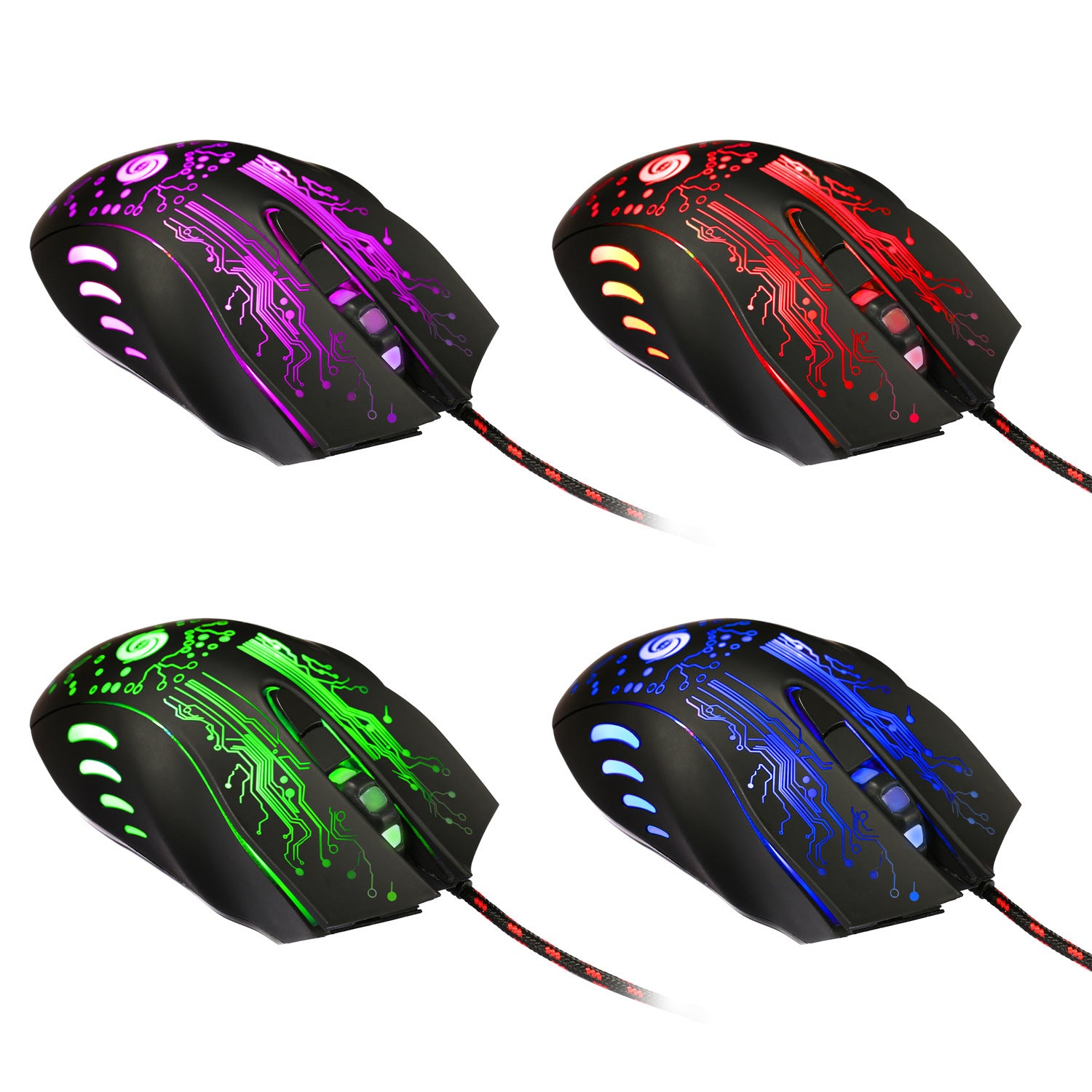 USB Wired Gaming Mouse – 5500 DPI, 7 Buttons, LED Backlit, Ergonomic for PC & Laptop