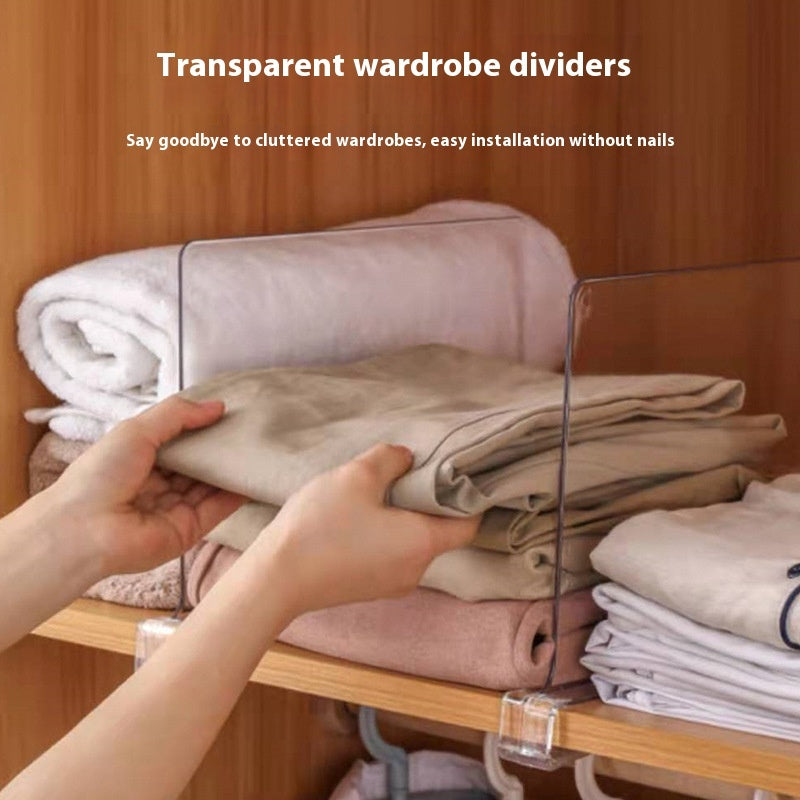 Wardrobe Layered Partition Transparent Acrylic Clapboard