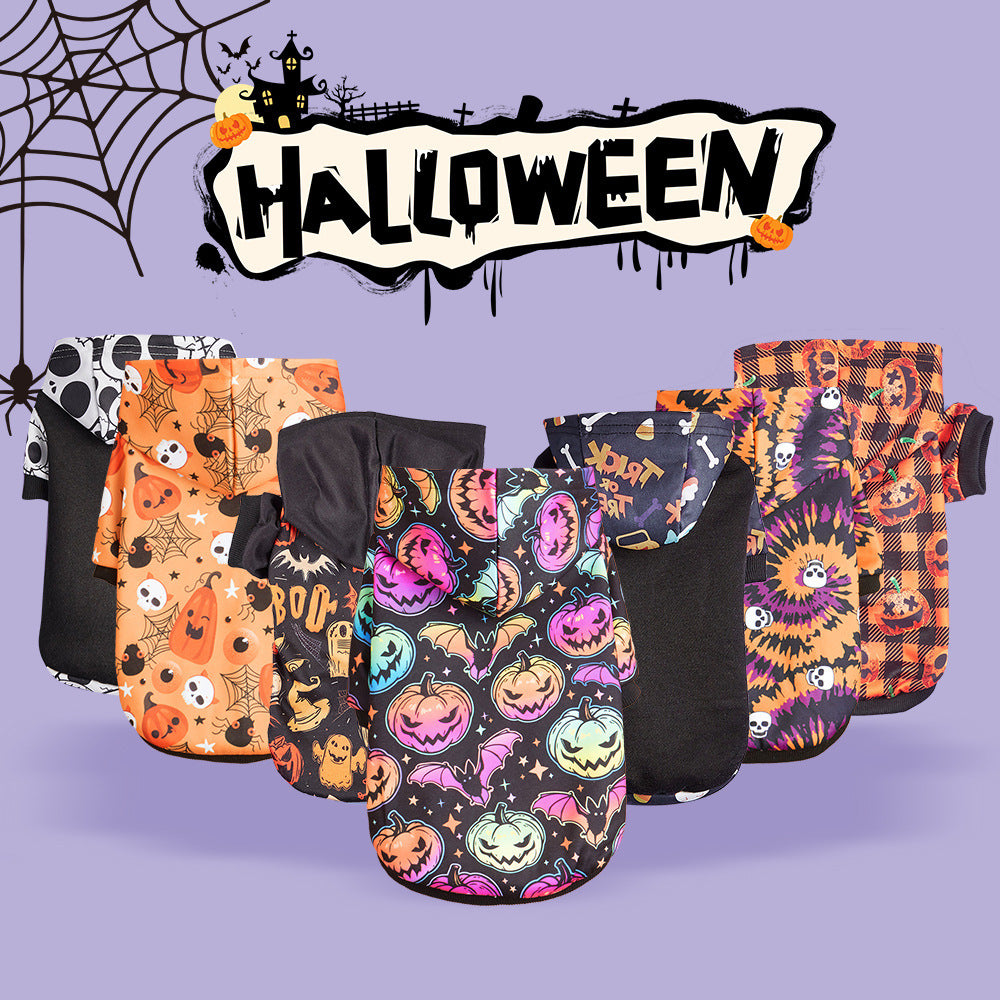 Pet Clothes Small And Medium Sized Dog Cat Pet Halloween Pumpkin Belt