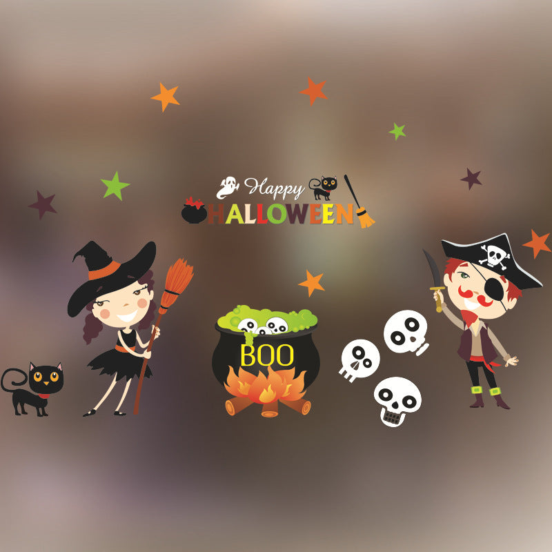 Halloween Decoration Kindergarten Stickers Glass Door