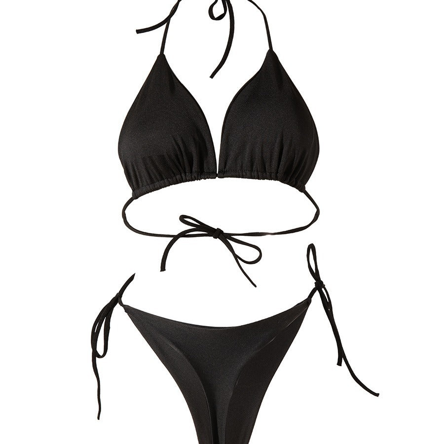 Women's Milk Silk Polyester Bikini Set Briefs Beachwear