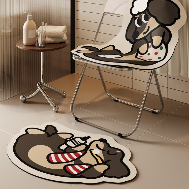 Retro Home Bathroom Bathroom Water Absorbing And Non Slip Floor Mats
