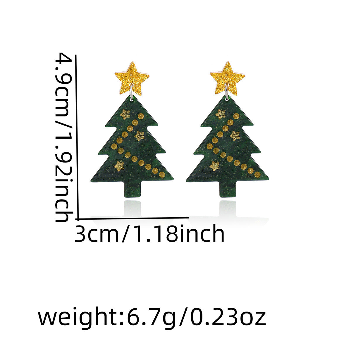 1pair Christmas Earrings Fashion Alpaca Dinosaur Cactus Gingerbread Acrylic Earrings Holiday Party Jewelry