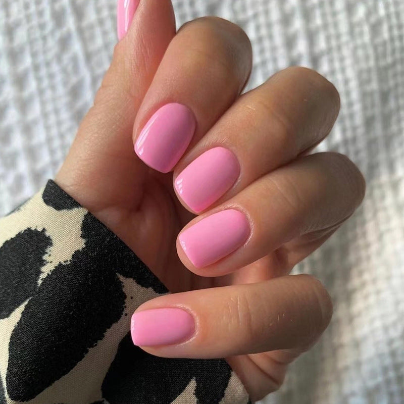 Solid Color Nail Tips Wholesale Nail Sticker Finished Product Removable Wear Finished Nail Beauty